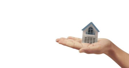 House Residential Structure in  hand ,business home idea