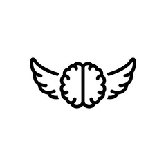 Black line icon for wise