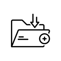 Black line icon for adds