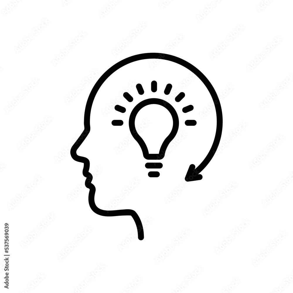 Canvas Prints black line icon for insight
