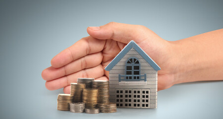 House Residential Structure in hand ,business home idea