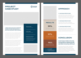 Case study template with minimal design | Professional case study template design | creative double side flyer