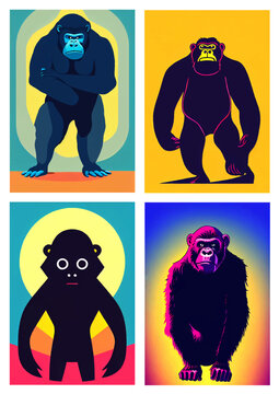 Gorilla Illustrationen