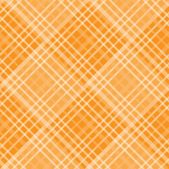 Seamless tartan plaid pattern in Orange Color.
