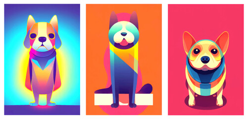 Hunde Illustrationen