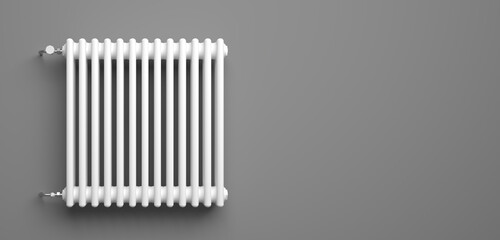 Classic Radiator in front of background - 3D Illustration