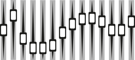 Equalizers template. Music audio.