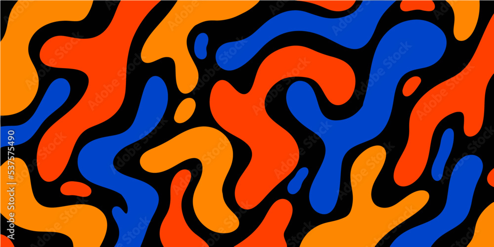 Poster abstract fluid background design for poster, wallpaper and pattern. collection of liquid shape desig