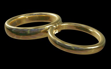 Welded wedding rings