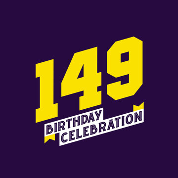 149th Birthday Celebration vector design, 149 years birthday