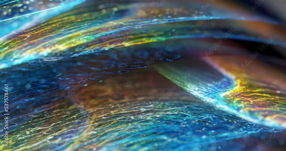 Aufkleber abstract blue background with particles. 3d render