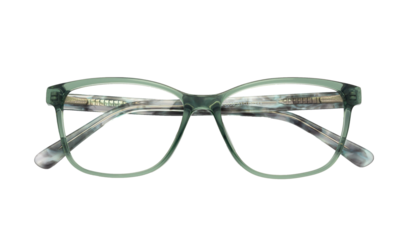 Eyeglass frames, lenses, various colors, both metal and plastic, on a beautiful colored background.