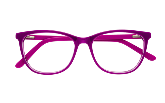 Eyeglass frames, lenses, various colors, both metal and plastic, on a beautiful colored background.