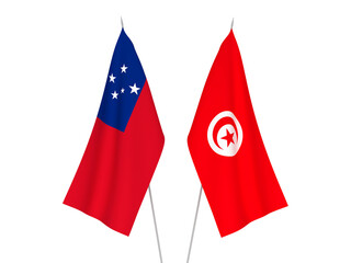 Independent State of Samoa and Republic of Tunisia flags