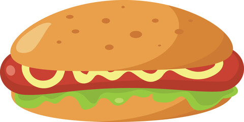 Hot dog cartoon icon. Fast food symbol