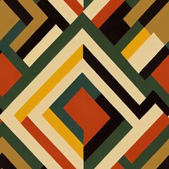 Art Deco style design geometric seamless pattern earthy colors ornamental wallpapers fashion print elegant rich modern oriental classic royal stylish monochrome textile. Background.