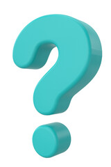 Question mark sign. 3D illustration.