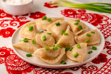 Dumplings, filled with mashed potatoes.