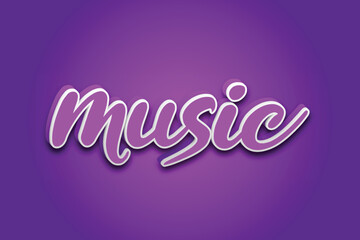 Music 3d editable text effect Premium Vector