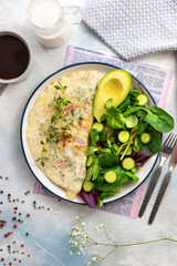 Omelette with vegetables