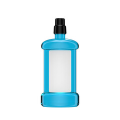 Realistic mouthwash bottle 3D render mockup