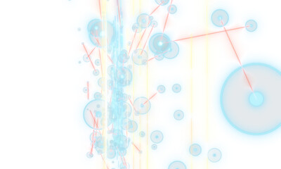 Neural network concept. Connected cells with links.