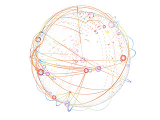 Digital technology background. Network connection dots and lines.