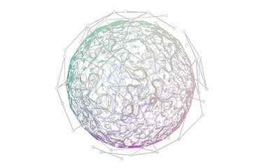 Digital technology background. Network connection dots and lines.