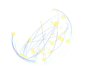 Digital technology background. Network connection dots and lines.