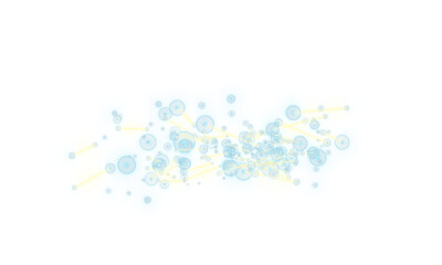 Neural network concept. Connected cells with links.