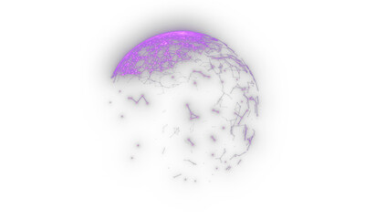 Digital technology background. Network connection dots and lines.