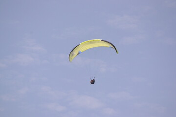 paragliding in the sky