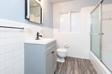 clean, fresh, updated bathroom