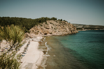 Plaża na wyspie Thassos w Grecji © neskama