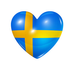 Love Sweden, heart flag icon