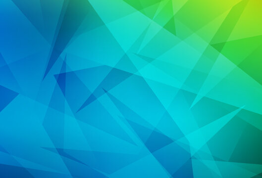 Light Blue, Green vector background with triangles.