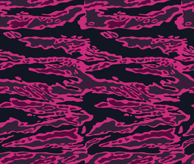 
purple pink camouflage seamless pattern, vector background, stylish design