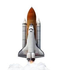 Fotobehang Nasa Shuttle ruimteschip lancering geïsoleerd. Elementen van deze afbeelding geleverd door NASA