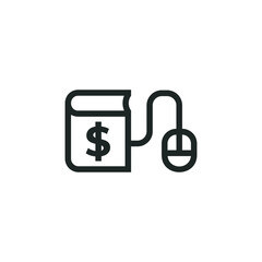 Digital financial literacy icon isolated on white background.