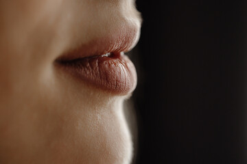 close up of a lips