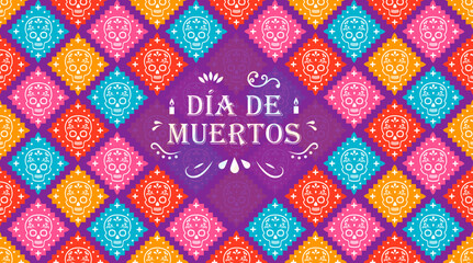 Fondo textura de papel picado del d&iacute;a de muertos