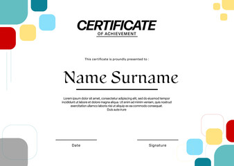 Award Certificate Template. Stylish geometric design abstract geometric certificate