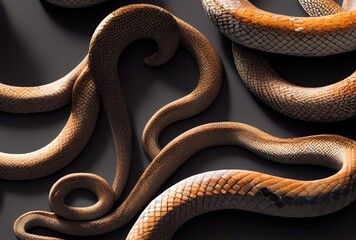 viper snake close-up, viper snake head, animal close-up,  3D rendering, raster illustration.