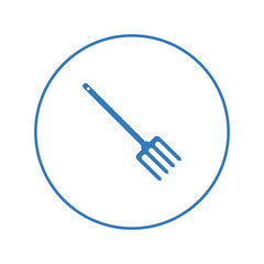 Garden fork tool pitch icon | Circle version icon |