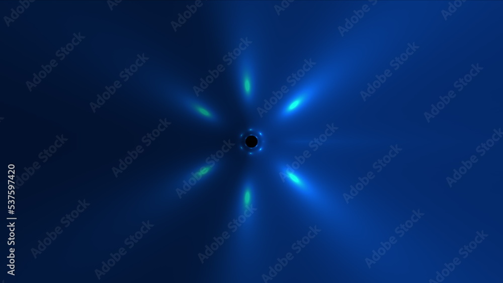 Poster lights tunnel. computer generated 3d render