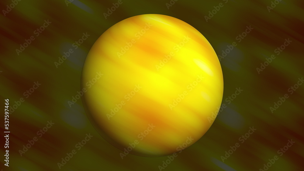Poster sphere gold. computer generated 3d render