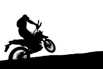 Obraz na płótnie Canvas silhouette of a motorcycle