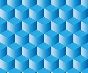 Seamless blue cubes pattern,  3D cubes pattern, seamless abstract geometric cube pattern, vector background...