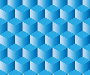 Seamless blue cubes pattern,  3D cubes pattern, seamless abstract geometric cube pattern, vector background...
