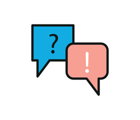 chat speech bubble. communication concept. editable vector.
